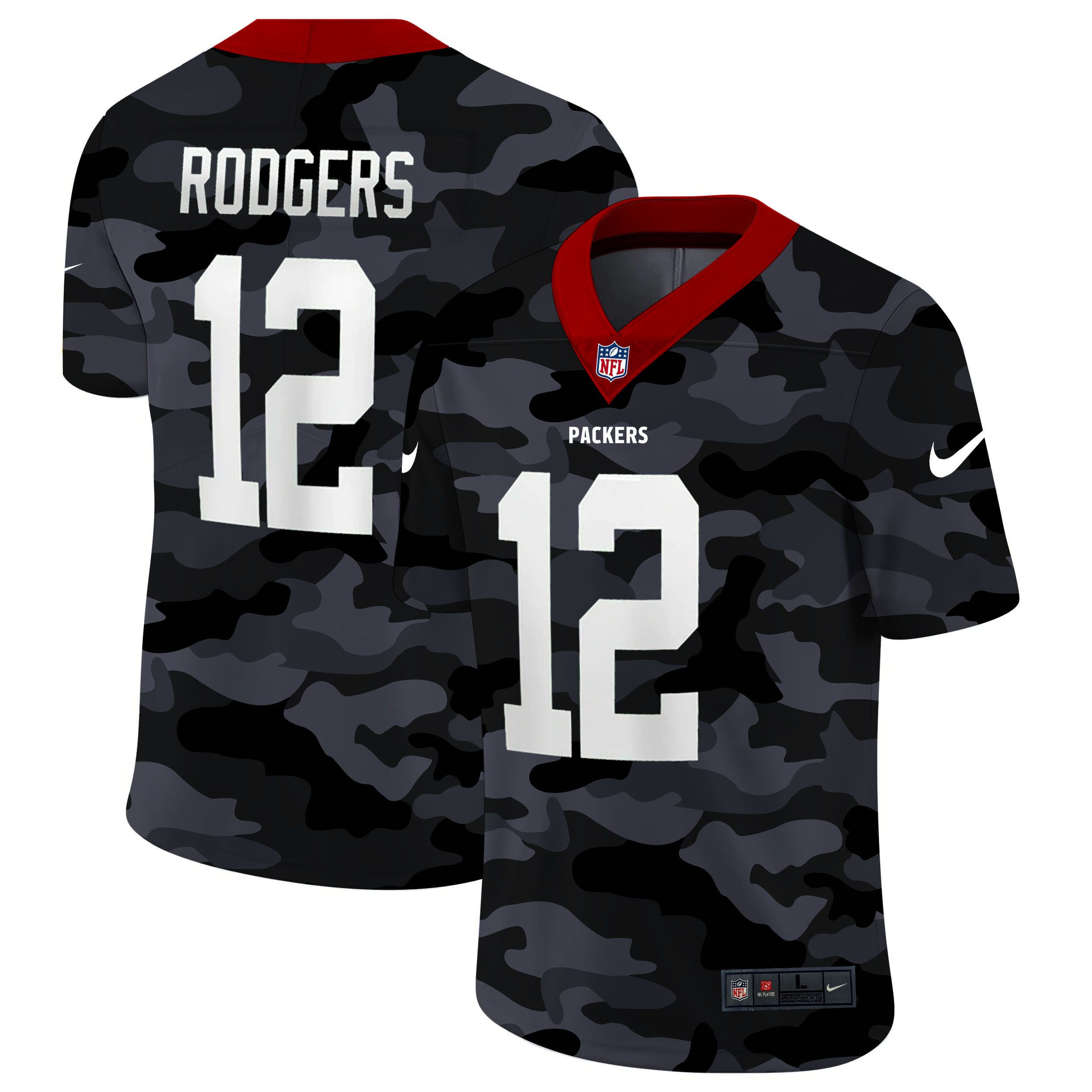 Men Green Bay Packers #12 Rodgers 2020 Nike Camo Salute to Service New Limited NFL Jerseys->green bay packers->NFL Jersey